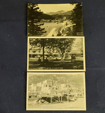 Lot of 3 Vintage New Mexico RPPC Postcards - Taos Pueblo, Plaza, Red River 1930s picture