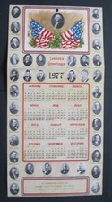 Vintage 1977 Presidential Calendar & Barbershop Advertising Collectible-NJ-Rare picture
