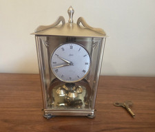 Vintage Schatz 400 Day #53 Anniversary  Clock +Key Germany 1956 Beautiful Works picture