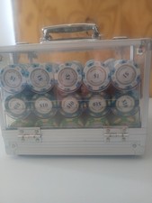 MRC POKER 600PCS 14G MONTE CARLO MILLIONS POKER CHIPS SET WITH ACRYLIC CASE picture