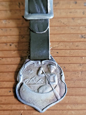 VTG Boy Scouts of America Vintage Pocket Watch Fob w/Leather Strap picture