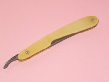 Rare Vintage Ladies Celluloid Straight Edge Razor ~ Steel Blade picture
