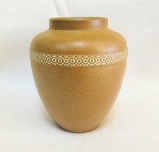 Rare Denver White Arts Crafts Mission Pottery Brown Tan Glaze Vase Experimental picture