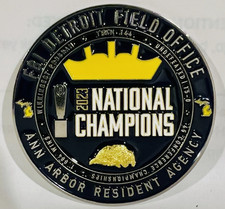 🔥 RARE FBI DETROIT FIELD OFFICE – ANN ARBOR RESIDENT AGENCY - 2023 NAT'L CHAMPS picture