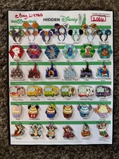 2026 WDW Hidden Mickey Pins Wave A Complete Set with All Chasers & Super Chaser picture
