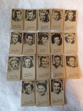 Vintage J.J.Newberry Co.B&W Movie Star Trading Cards (18 Diff.) Lot #2 picture