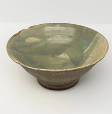 Japanese Vintage Handmade Matcha Chawan Green Tea 7” Bowl Art Pottery Stamped BB picture
