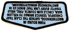 BSA BOY SCOUTS AMERICA ORDER OF THE ARROW OA BROTHERHOOD SONG SPOOF FLAP PATCH picture
