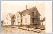 RPPC c1910s New England Connecticut Farmhouse Attached Barn Postcard picture