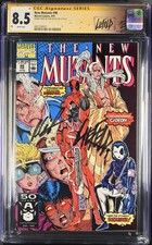 New Mutants #98 (1991) Rob Liefeld 2x Signed 1st Appearance Deadpool CGC SS 8.5 picture