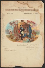 Photo:C A Yale Cigar Manufacturing Co Grand Master Cigars Trade Mark 1884 picture