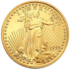 1933 $20 Gold Double Eagle Replica Coin, 24K Gold-Layered Collectible Tribute Pr picture