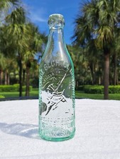 1890s GEORGE BECHTEL STATEN ISLAND EXCELSIOR ANTIQUE BOTTLE PICTORIAL BEER picture