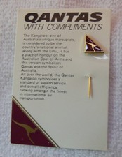 QANTAS AIRLINES Logo Stick Pin New on Card picture
