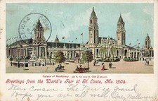 Postcard St. Louis MO World's Fair Palace of Machinery Antique UDB 1904 picture