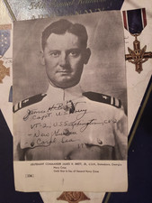 Capt. JAMES H. BRETT VT-2 Coral Sea & New Guinea D. 1946 Signed Book Page RARE picture