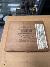 Vintage Tabacos Almirante Habana Wooden Cigar Box – Bankers Club of America picture