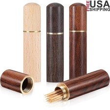 3 Packs Toothpick Holder, Portable Wood Toothpick picture