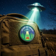 Leave No Trace UFO Alien Camping Morale Patch |  Hiker Backpacker Gift | 3