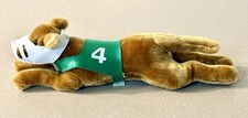 VTG Greyhound Racing Dog Plush Greyhound Track Plush Giveaway Green #4 RARE picture