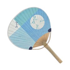 Japanese Uchiwa Flat Fan Hand Held Bamboo Handle Fan Dragonfly Made in Japan picture