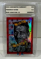 friedrich Hayek 2023 Cardsmiths Currency Series 3 #50 ruby gemstone /25 picture