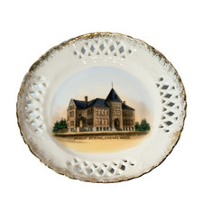 CHENEY Public School WA WASHINGTON Antique Souvenir RARE China Dish Plate picture