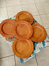 5 Mid-Century 1950'S 1960'S Teak Plate's Signed Kay BoJensen Denmark picture