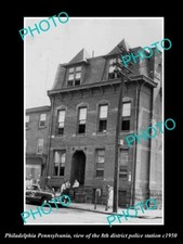 OLD HISTORIC PHOTO OF PHILADELPHIA PENNSYLVANIA THE 8th POLICE STATION c1950 picture