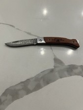 Mont Blanc Chamonix France Damascus Stainless Steel Pocket Knife picture