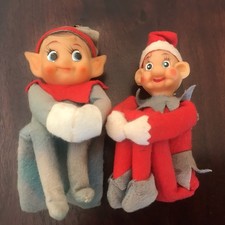 Vintage Knee Hugger Elves Pixies Set Of 2 picture