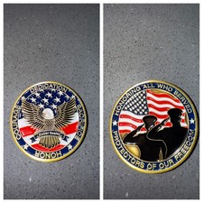 Military Tribute Coin – Honor and Thank All Who Served - Veterans Day Gift Coin picture