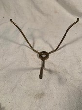 Vintage Brass patina 7in Shade Tripod Electric Lamp picture