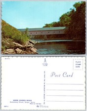 Morse Covered Bridge Bangor Maine Postcard picture
