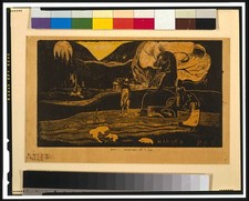 Maruru,Tahitian offerings of gratitude,Hina,Landscape,1894,Paul Gaugin picture