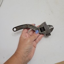 Vintage Westcott No 76, 6” Adjustable Wrench Keystone Mfg Co. Buffalo NY Curved picture