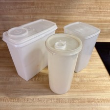 Lot Of Tupperware Containers With Lids Cool Vintage picture