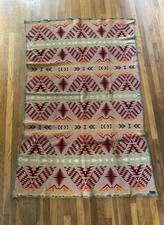 Vintage 20s 30s Pendleton Trade Blanket Native Aztec Design, Distressing 73x50