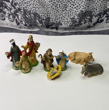 vintage plastic christmas manger nativity picture