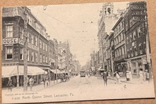 1905 Lancaster Pa, North Queen Street, Trolley, Lancaster County, Postcard picture
