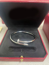 Just Bracelet White Gold Color, Sterling Silver 3.5mm Diamonds Bracelet Full Set picture