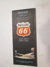 Phillips 66 Gas Oil Road Map of Idaho 1963 picture