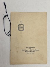 1910 antique YALE UNIVERSITY PHI BETA KAPPA MENU new haven ct DINNER PROGRAM picture