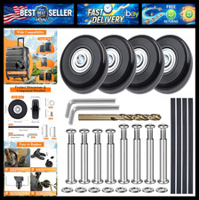 4 Sets 50mm Silent Luggage Wheels Replacement Kit Compatible with Samsonite picture
