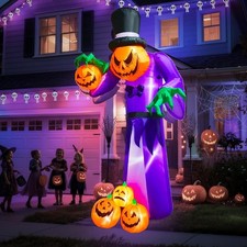 11FT Giant Halloween Inflatable Pumpkin Grim Reaper with Leds | 11FT Giant, Spoo picture
