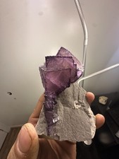 Super Aesthetic Stacked Purple Flourite Cubes On Dolomite From Elmwood Tennessee picture