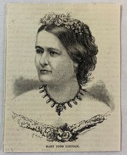 1877 magazine engraving ~ MARY TODD LINCOLN picture