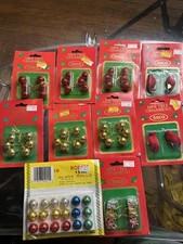 Lot 10 Vintage Mini Christmas Tree Ornaments SSCO Hofert Cardinals Gifts Balls picture