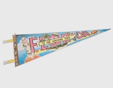 VTG 1975 FLORIDA The Sunshine State PENNANT ALLIGATOR Rocket PALM TREES Beach picture