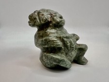 MAYAN SHAMAN JADE JADEITE 2 FACE CARVING FROM COPAN RUINS GUATEMALA picture